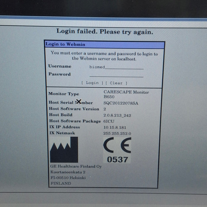 GE Healthcare GE Healthcare Carescape B650 Critical Care Patient Monitor Patient Monitors reLink Medical