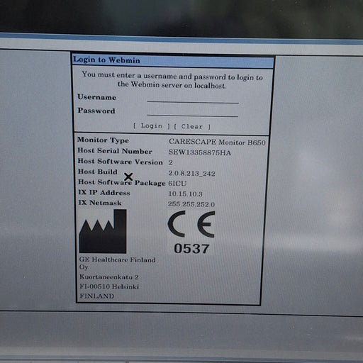 GE Healthcare GE Healthcare Carescape B650 Critical Care Patient Monitor Patient Monitors reLink Medical