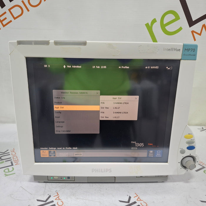 Philips Philips IntelliVue MP70 - Anesthesia Patient Monitor Patient Monitors reLink Medical