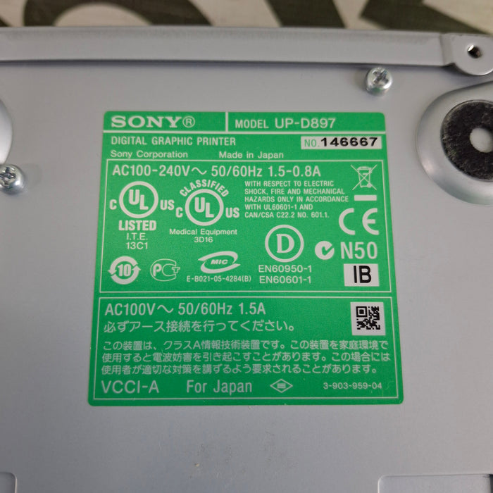 Sony Sony UP-D897 Digital Graphic Printer CR and Imagers reLink Medical