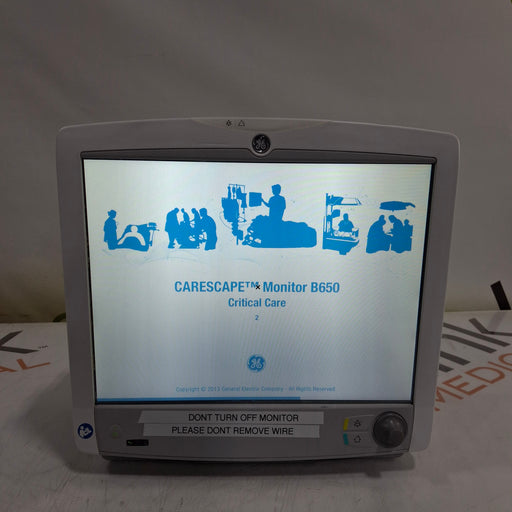 GE Healthcare GE Healthcare Carescape B650 Critical Care Patient Monitor Patient Monitors reLink Medical