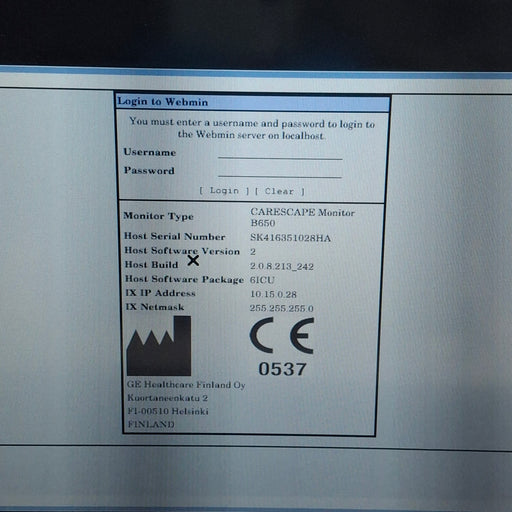 GE Healthcare GE Healthcare Carescape B650 Critical Care Patient Monitor Patient Monitors reLink Medical