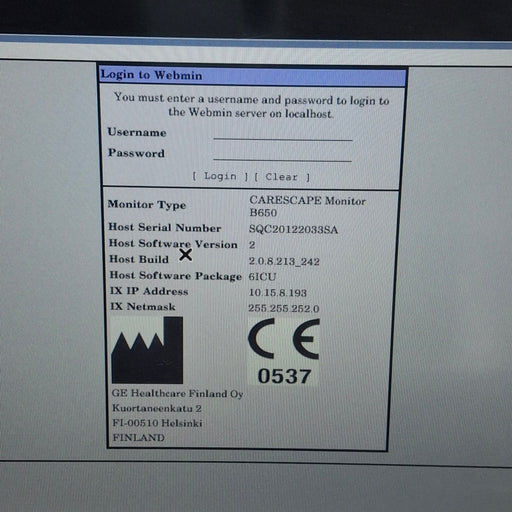 GE Healthcare GE Healthcare Carescape B650 Critical Care Patient Monitor Patient Monitors reLink Medical