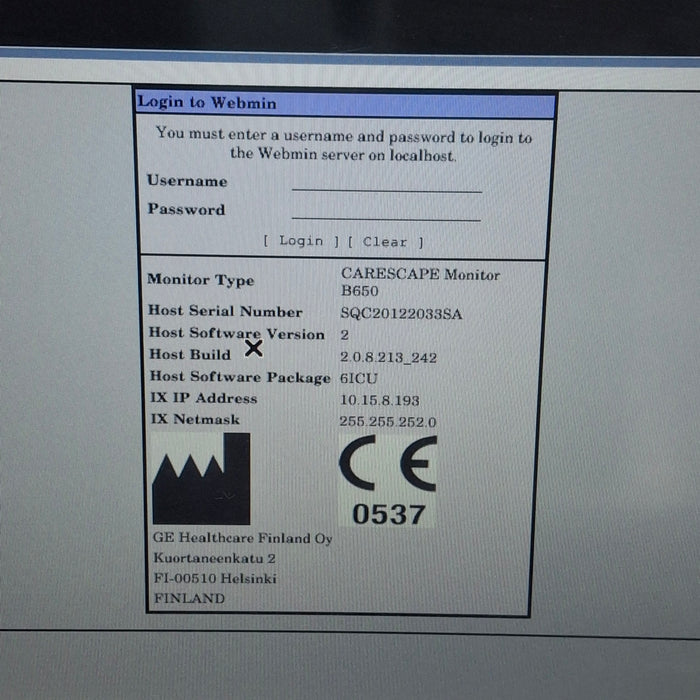GE Healthcare GE Healthcare Carescape B650 Critical Care Patient Monitor Patient Monitors reLink Medical