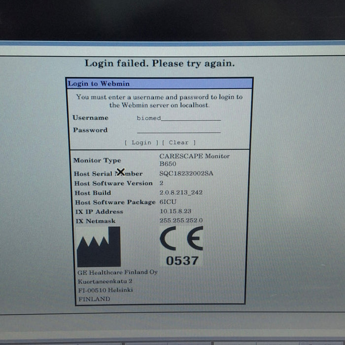 GE Healthcare GE Healthcare Carescape B650 Critical Care Patient Monitor Patient Monitors reLink Medical