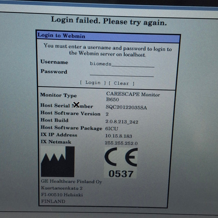 GE Healthcare GE Healthcare Carescape B650 Critical Care Patient Monitor Patient Monitors reLink Medical