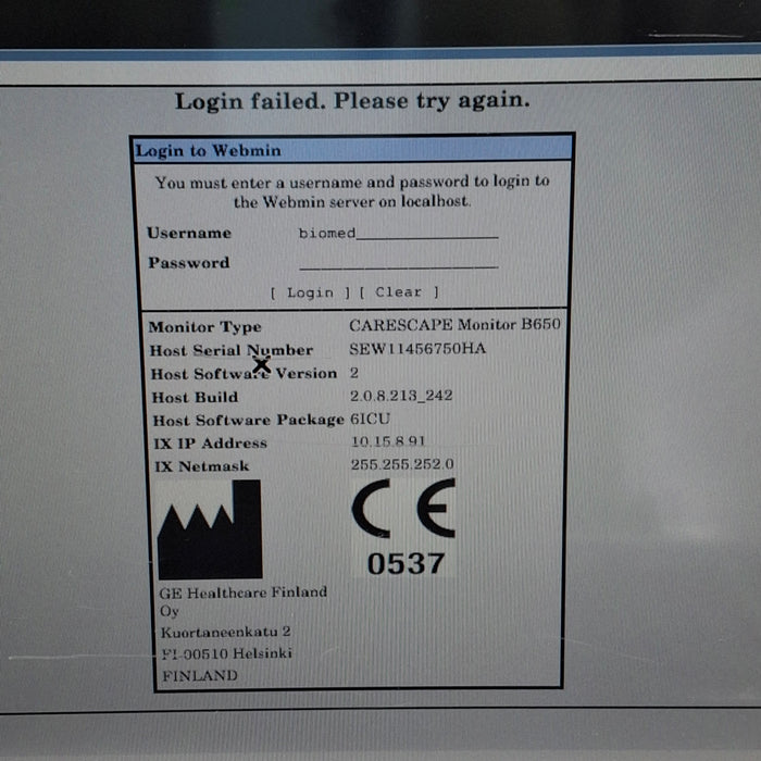 GE Healthcare GE Healthcare Carescape B650 Critical Care Patient Monitor Patient Monitors reLink Medical