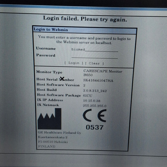 GE Healthcare GE Healthcare Carescape B650 Critical Care Patient Monitor Patient Monitors reLink Medical