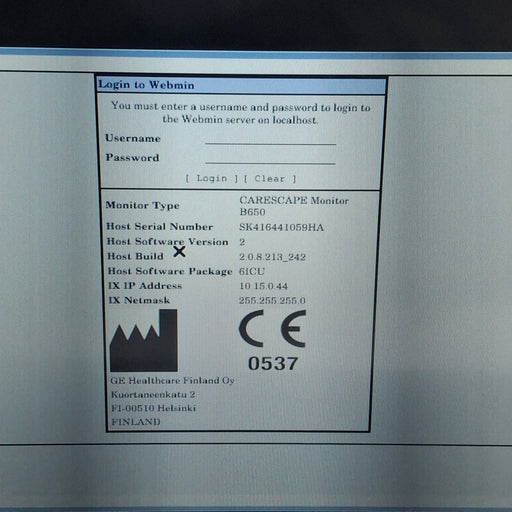 GE Healthcare GE Healthcare Carescape B650 Critical Care Patient Monitor Patient Monitors reLink Medical