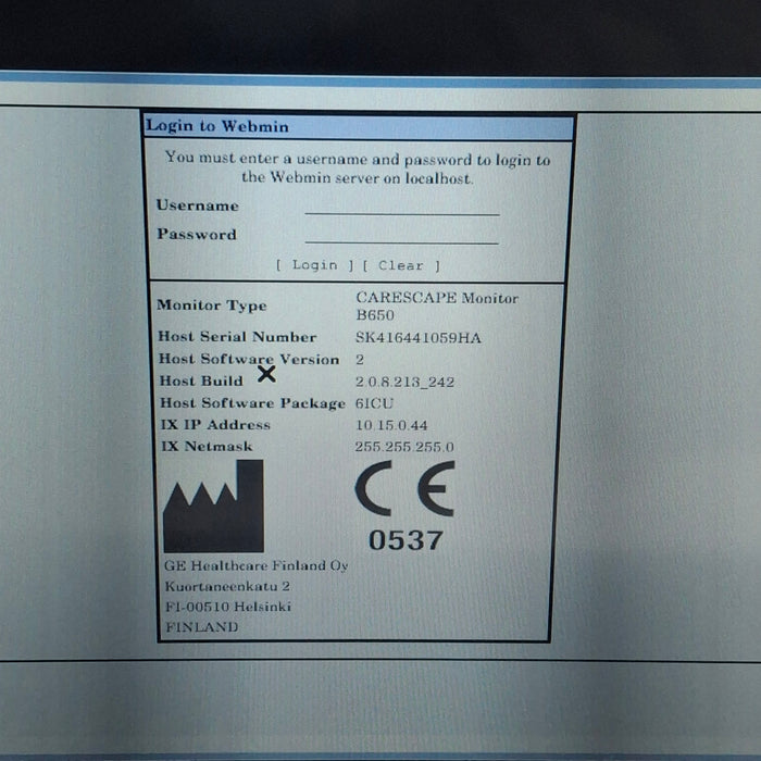 GE Healthcare GE Healthcare Carescape B650 Critical Care Patient Monitor Patient Monitors reLink Medical