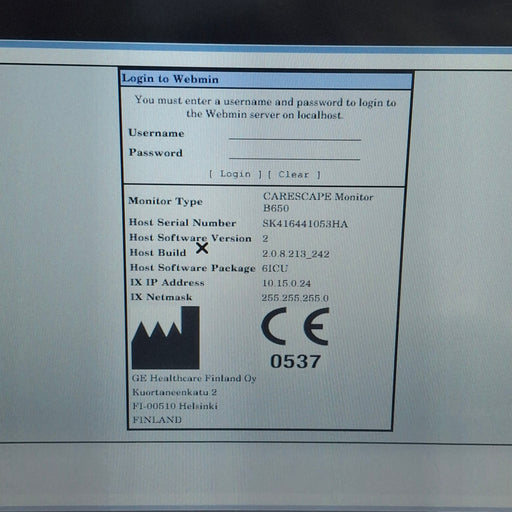 GE Healthcare GE Healthcare Carescape B650 Critical Care Patient Monitor Patient Monitors reLink Medical