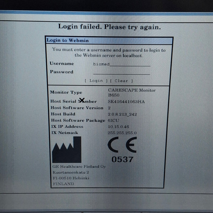 GE Healthcare GE Healthcare Carescape B650 Critical Care Patient Monitor Patient Monitors reLink Medical