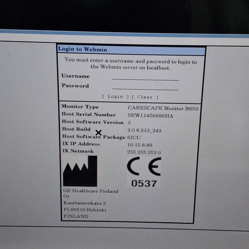 GE Healthcare GE Healthcare Carescape B650 Critical Care Patient Monitor Patient Monitors reLink Medical