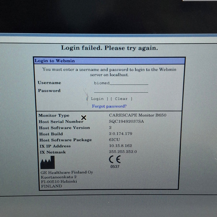 GE Healthcare GE Healthcare Carescape B650 Critical Care Patient Monitor Patient Monitors reLink Medical