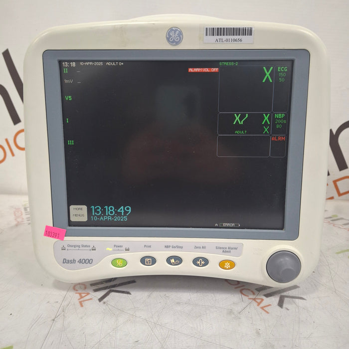GE Healthcare Dash 4000 - GE/Nellcor SpO2 Patient Monitor