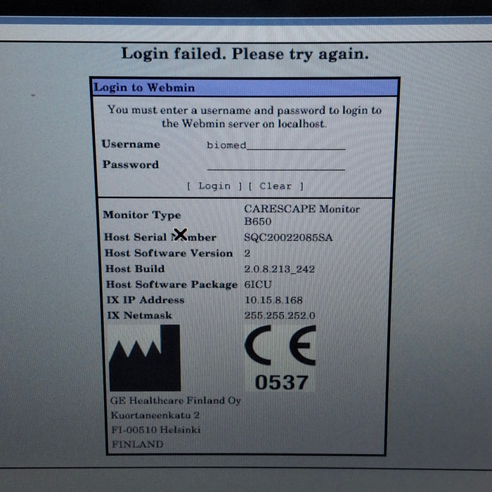 GE Healthcare GE Healthcare Carescape B650 Critical Care Patient Monitor Patient Monitors reLink Medical