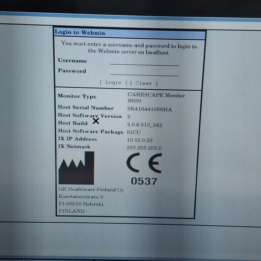 GE Healthcare GE Healthcare Carescape B650 Critical Care Patient Monitor Patient Monitors reLink Medical