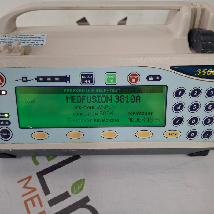 Smiths Medical Medfusion 3010a Syringe Infusion Pump