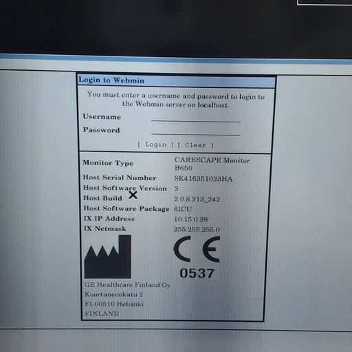 GE Healthcare GE Healthcare Carescape B650 Critical Care Patient Monitor Patient Monitors reLink Medical