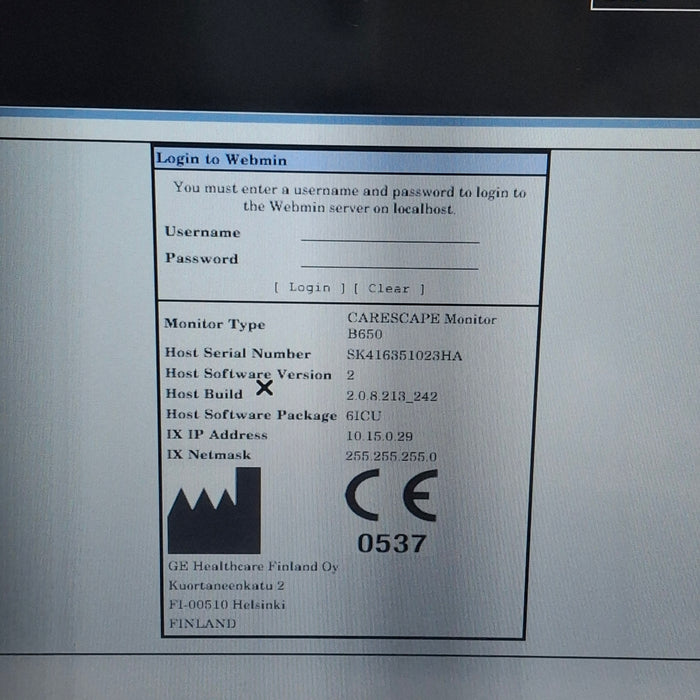 GE Healthcare GE Healthcare Carescape B650 Critical Care Patient Monitor Patient Monitors reLink Medical
