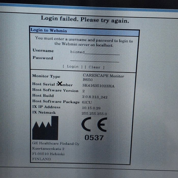 GE Healthcare GE Healthcare Carescape B650 Critical Care Patient Monitor Patient Monitors reLink Medical