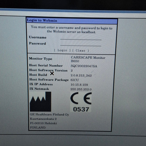 GE Healthcare GE Healthcare Carescape B650 Critical Care Patient Monitor Patient Monitors reLink Medical