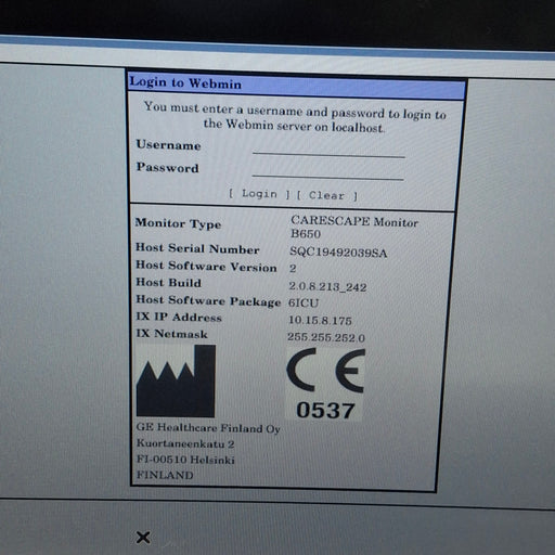 GE Healthcare GE Healthcare Carescape B650 Critical Care Patient Monitor Patient Monitors reLink Medical