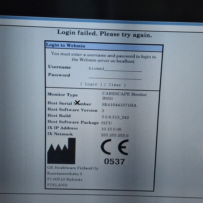 GE Healthcare GE Healthcare Carescape B650 Critical Care Patient Monitor Patient Monitors reLink Medical