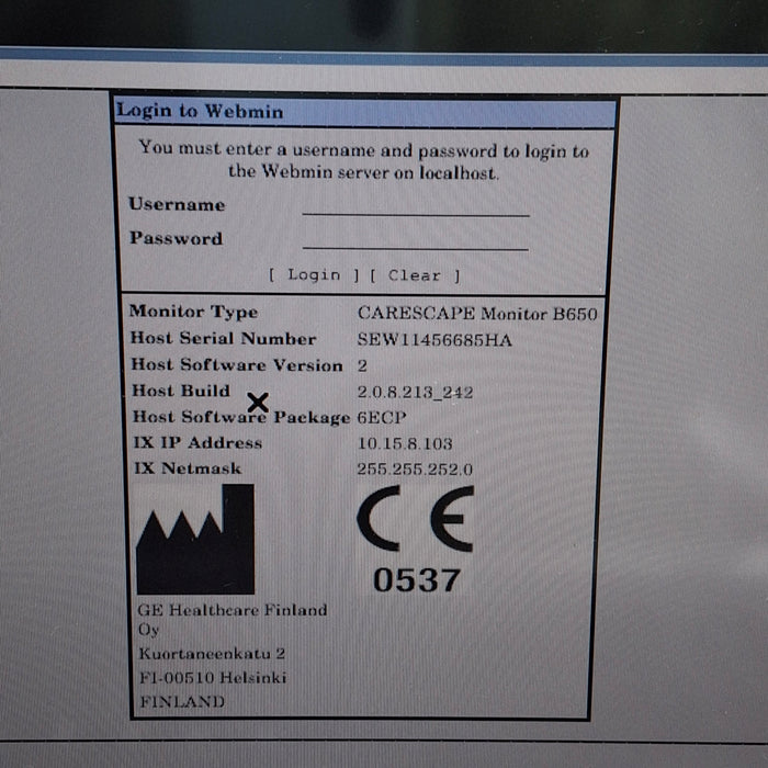 GE Healthcare GE Healthcare Carescape B650 Emergency Care Patient Monitor Patient Monitors reLink Medical