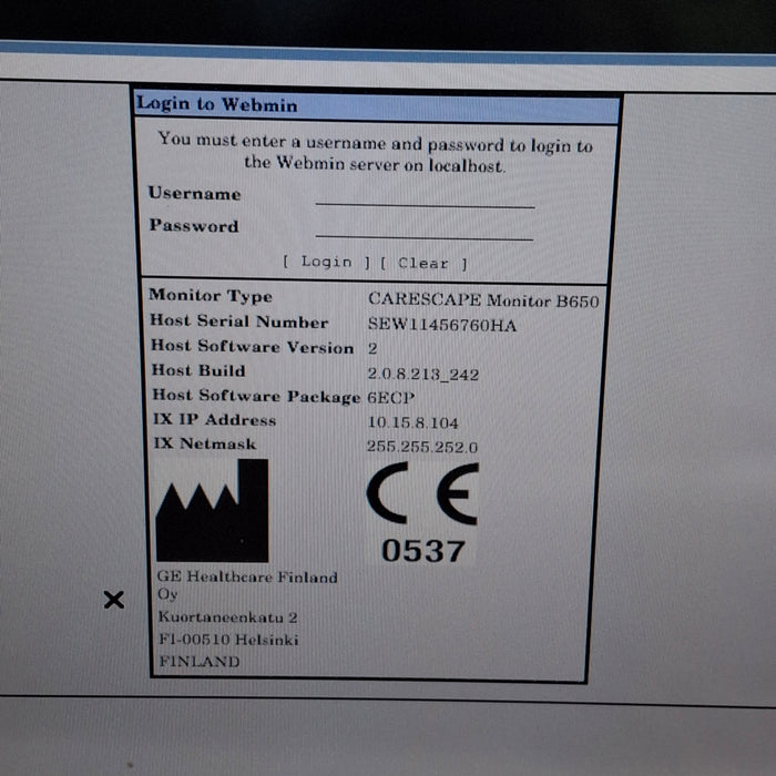 GE Healthcare GE Healthcare Carescape B650 Emergency Care Patient Monitor Patient Monitors reLink Medical