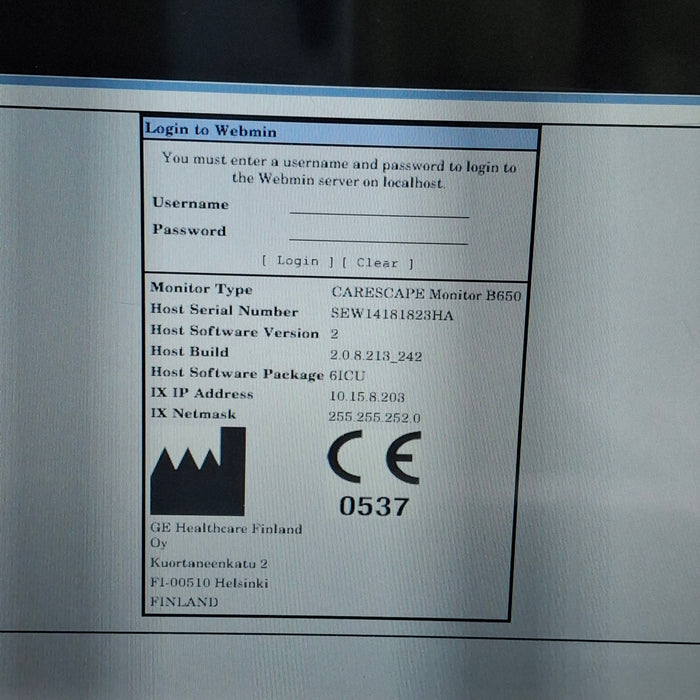 GE Healthcare GE Healthcare Carescape B650 Critical Care Patient Monitor Patient Monitors reLink Medical