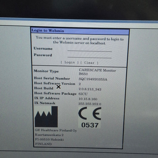 GE Healthcare GE Healthcare Carescape B650 Critical Care Patient Monitor Patient Monitors reLink Medical