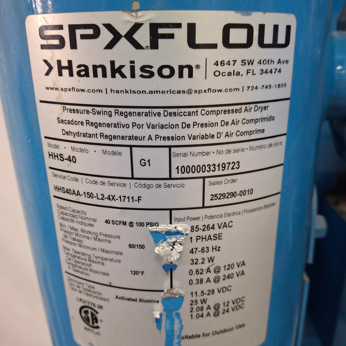 Hankison Hankison SPX Flow HHS-40 Desiccant Compressed Air Dryer Industrial Equipment reLink Medical