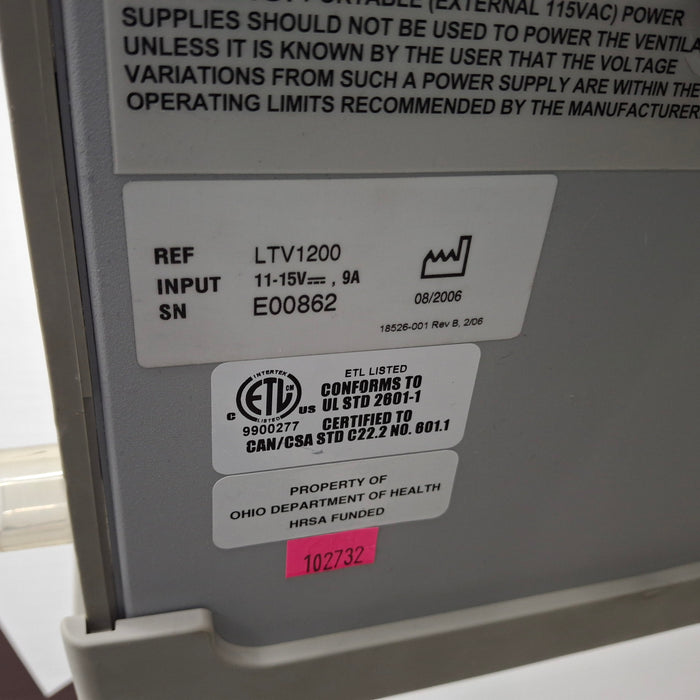 CareFusion CareFusion LTV 1200 Ventilator Respiratory reLink Medical