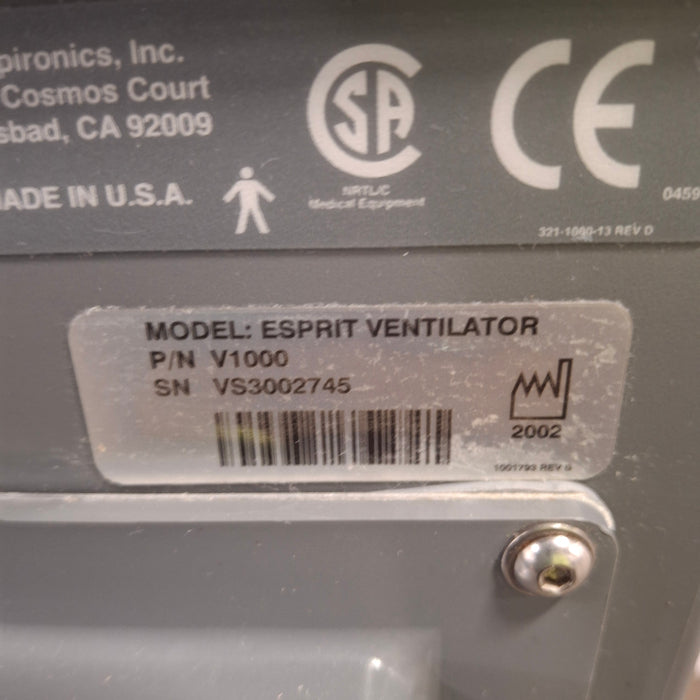 Respironics Respironics Esprit Ventilator Respiratory reLink Medical