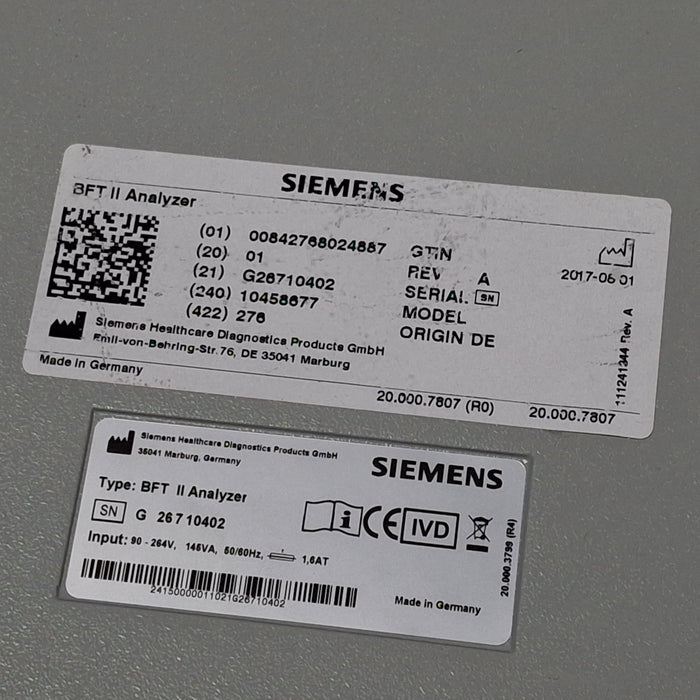 Siemens Siemens BFT II Hemostasis Analyzer Clinical Lab reLink Medical