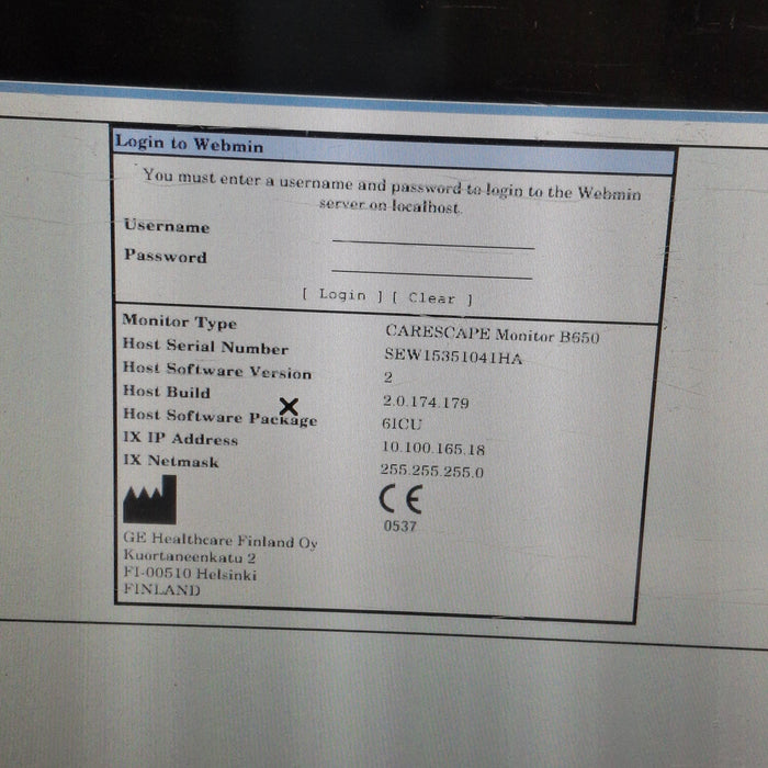 GE Healthcare GE Healthcare Carescape B650 Critical Care Patient Monitor Patient Monitors reLink Medical