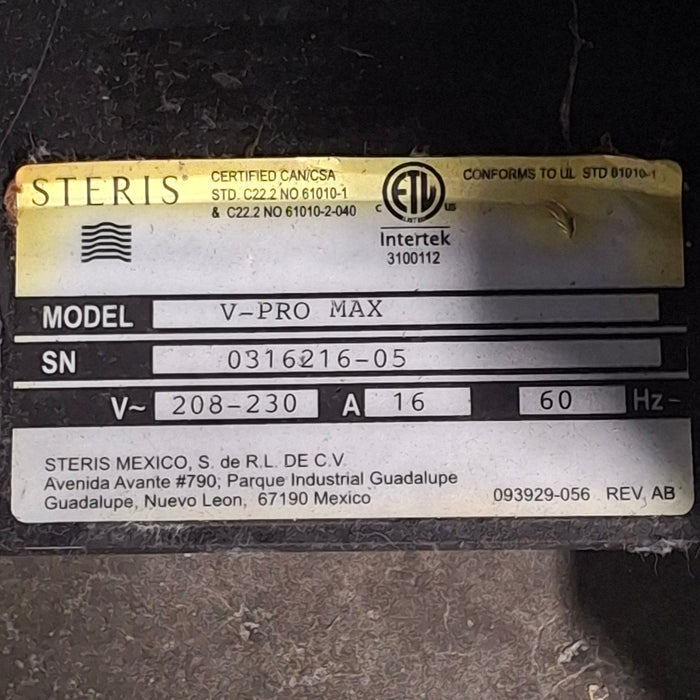 Steris VPro MAX Sterilization System