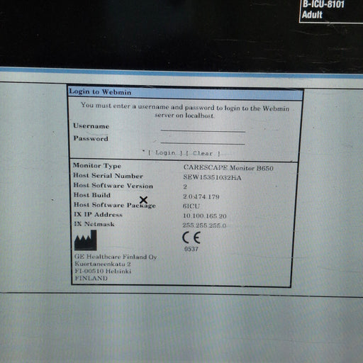 GE Healthcare GE Healthcare Carescape B650 Critical Care Patient Monitor Patient Monitors reLink Medical