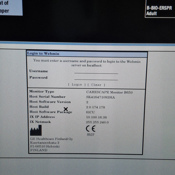 GE Healthcare GE Healthcare Carescape B650 Critical Care Patient Monitor Patient Monitors reLink Medical