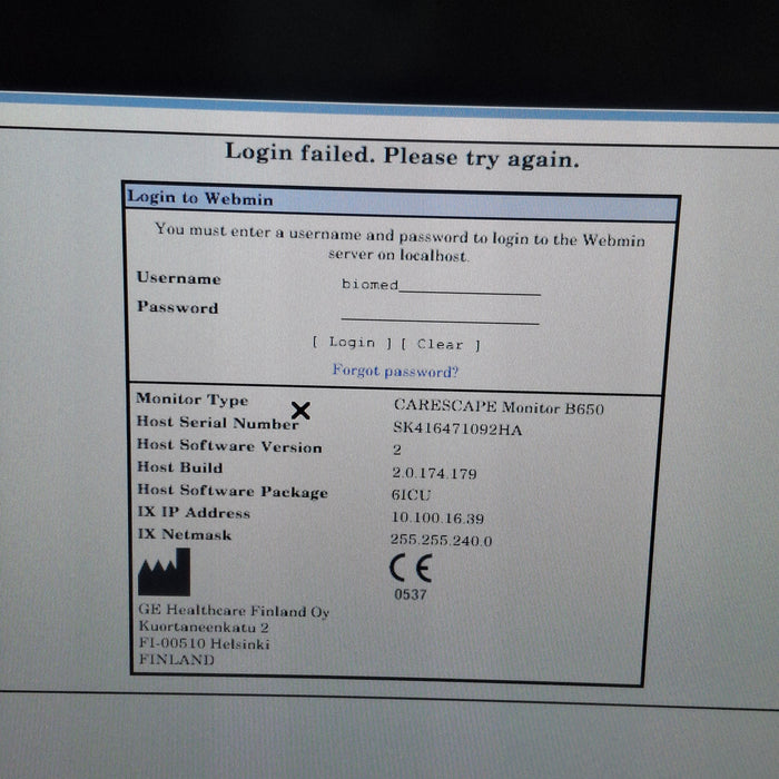 GE Healthcare GE Healthcare Carescape B650 Critical Care Patient Monitor Patient Monitors reLink Medical