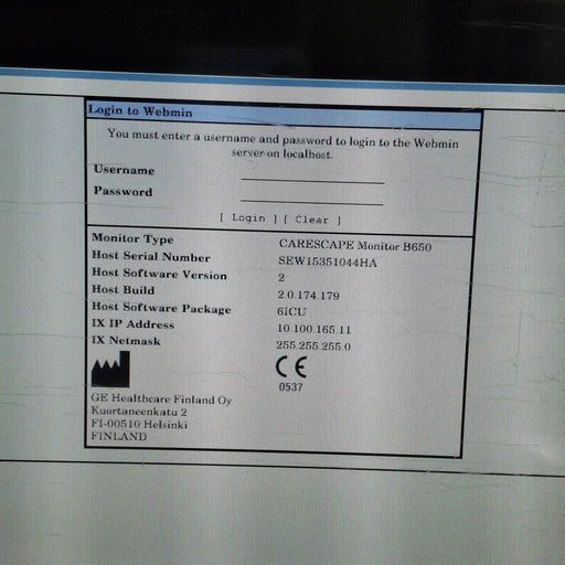 GE Healthcare GE Healthcare Carescape B650 Critical Care Patient Monitor Patient Monitors reLink Medical