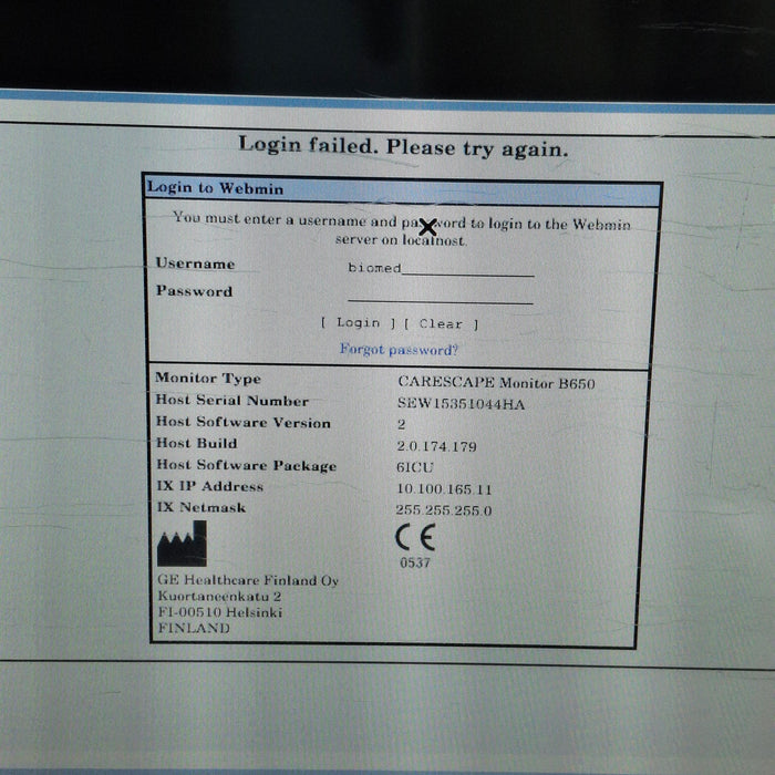 GE Healthcare GE Healthcare Carescape B650 Critical Care Patient Monitor Patient Monitors reLink Medical