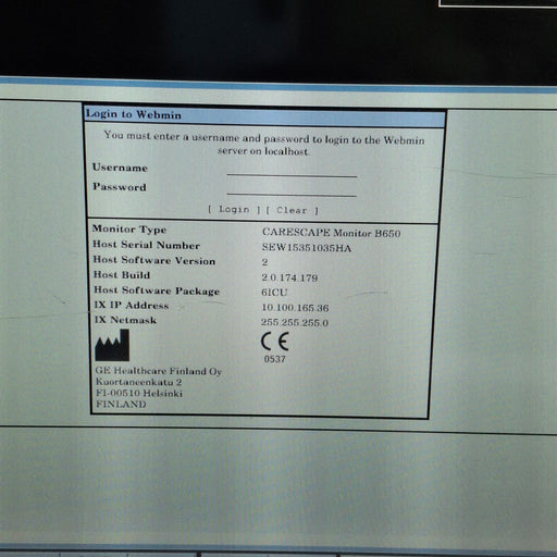 GE Healthcare GE Healthcare Carescape B650 Critical Care Patient Monitor Patient Monitors reLink Medical