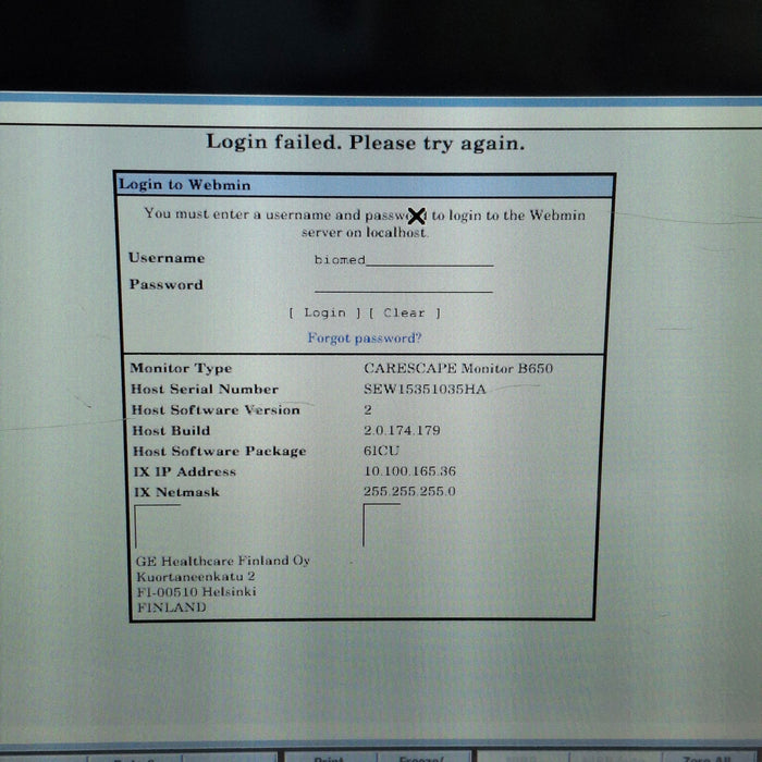 GE Healthcare GE Healthcare Carescape B650 Critical Care Patient Monitor Patient Monitors reLink Medical