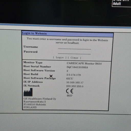 GE Healthcare GE Healthcare Carescape B650 Critical Care Patient Monitor Patient Monitors reLink Medical