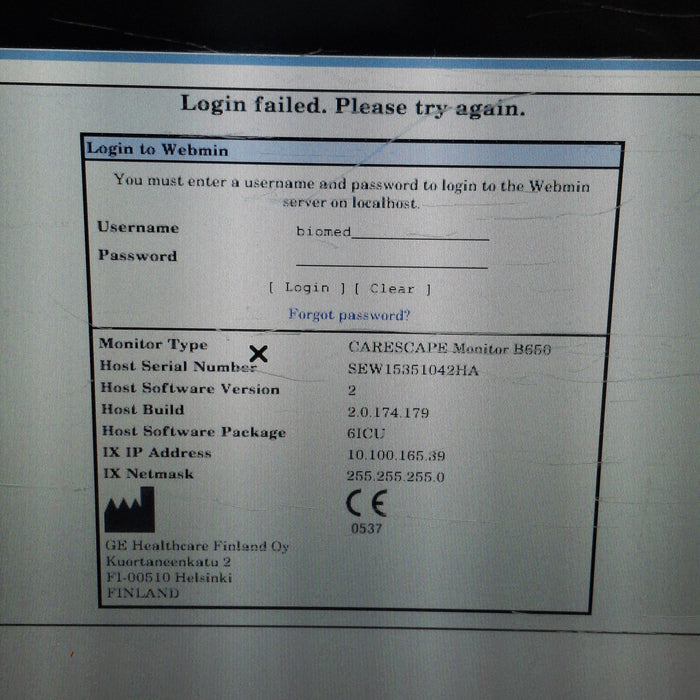 GE Healthcare GE Healthcare Carescape B650 Critical Care Patient Monitor Patient Monitors reLink Medical