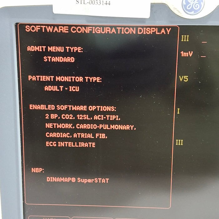 GE Healthcare Dash 5000 - Masimo SpO2 Patient Monitor