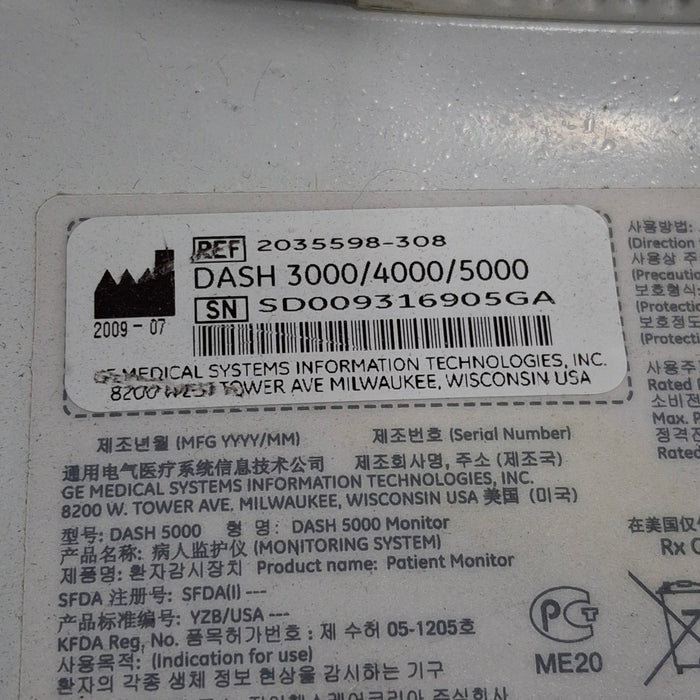 GE Healthcare GE Healthcare Dash 5000 - Masimo SpO2 Patient Monitor Patient Monitors reLink Medical