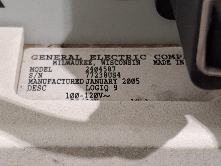 GE Healthcare GE Healthcare Logiq 9 Ultrasound Ultrasound reLink Medical